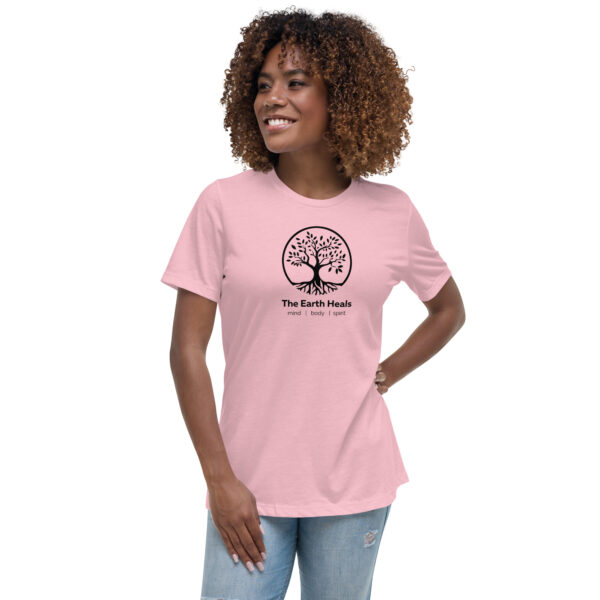 womens relaxed t shirt pink front 64c844876593b