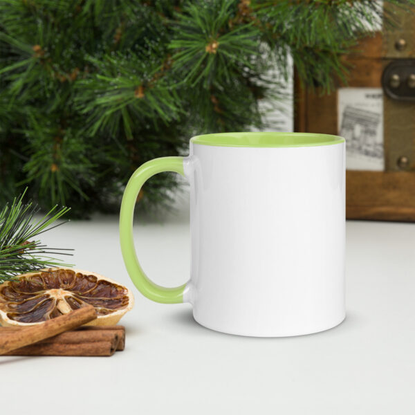 white ceramic mug with color inside green 11 oz left 656219038cbfb