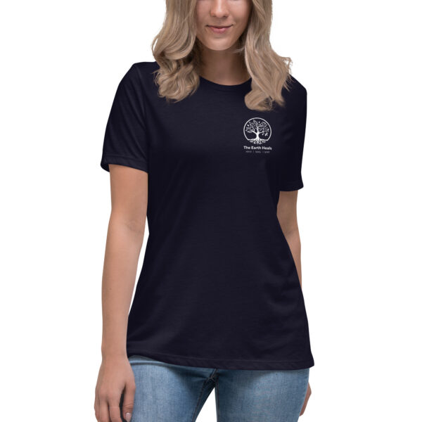 womens relaxed t shirt navy front 655c2f9434484