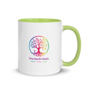 The Earth Heals Anniversary Mug with Color Inside